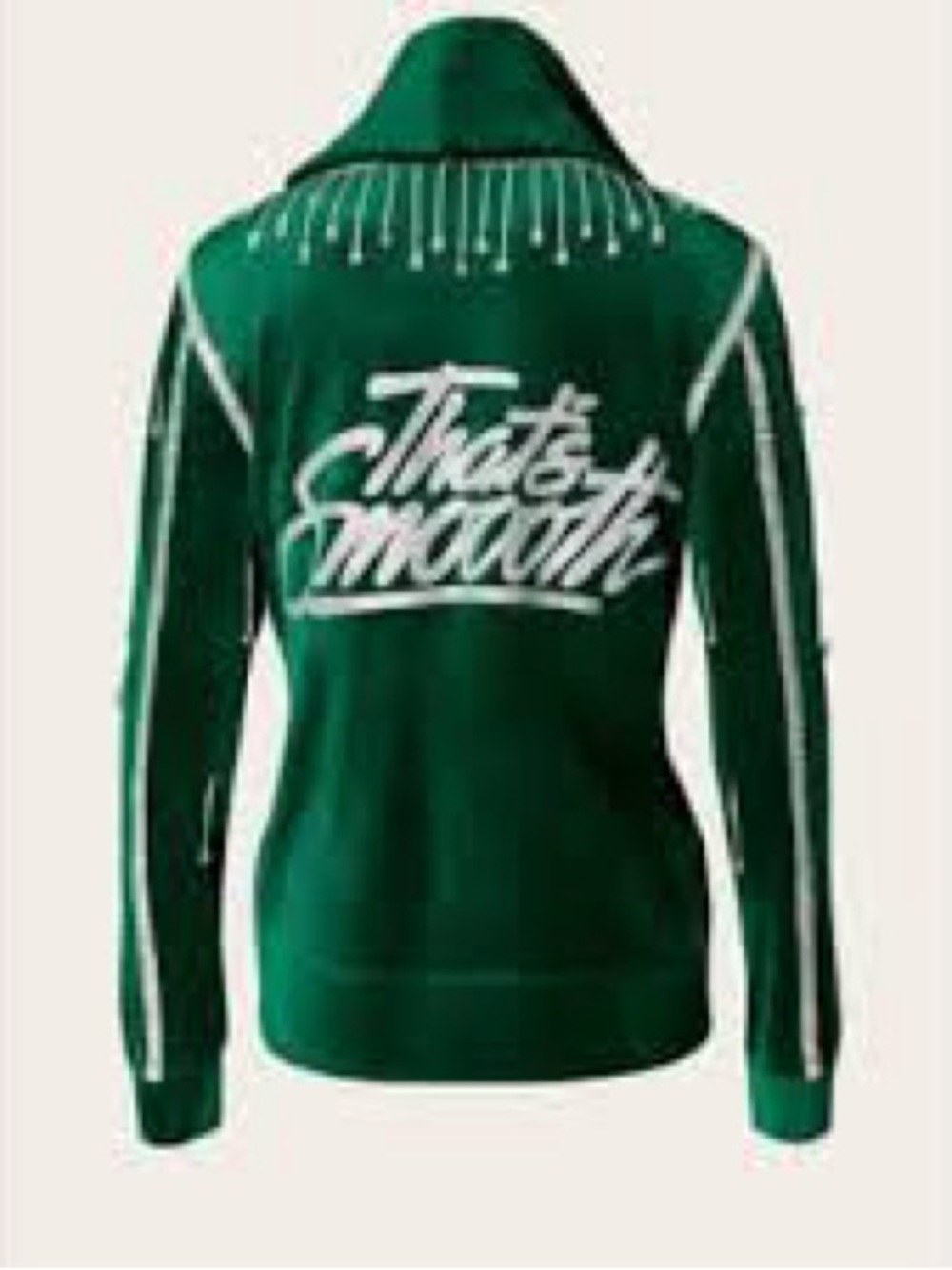 Lucy Paris Green Zip-Back Hoodie with White Script